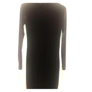 Black velvet turtleneck midi